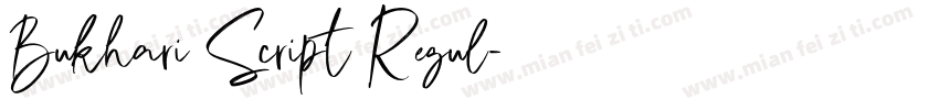 Bukhari Script Regul字体转换